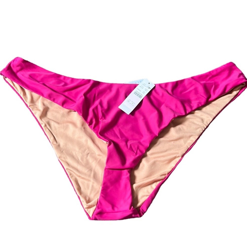 NWT J. Crew Radiant Fuchsia Bikini Swim Bottoms Only XXL